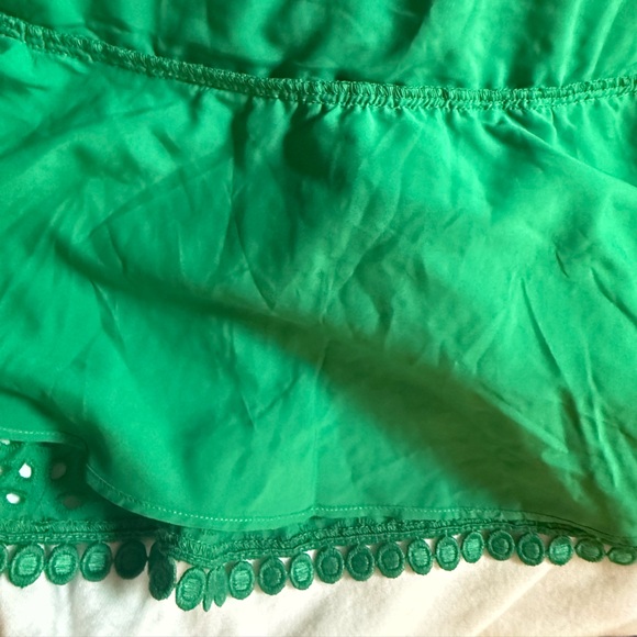 Vince Camuto Green Ruffled Tie Front Sundress Resort Wear Cruise Party - Picture 5 of 5